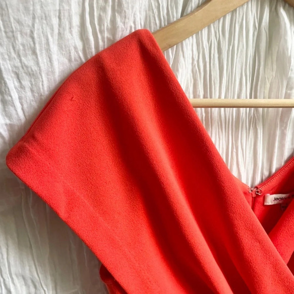 Jealous Tomato Pink & Red Colorblock Surplice Neckline Mini Dress, S - Picture 12 of 14